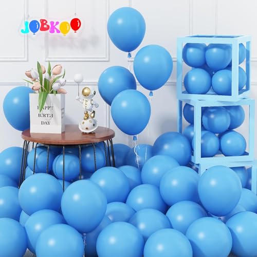 Jobkoo 5 Zoll Luftballons Blau, 60 Stück Klein Rund Matt Hellblau Latex Ballons, Himmelblau Party Ballons, Hellblaue Blaue Helium Ballon Für Junge Geburtstag Hochzeit Verlobung Taufe Babyparty Deko von Jobkoo