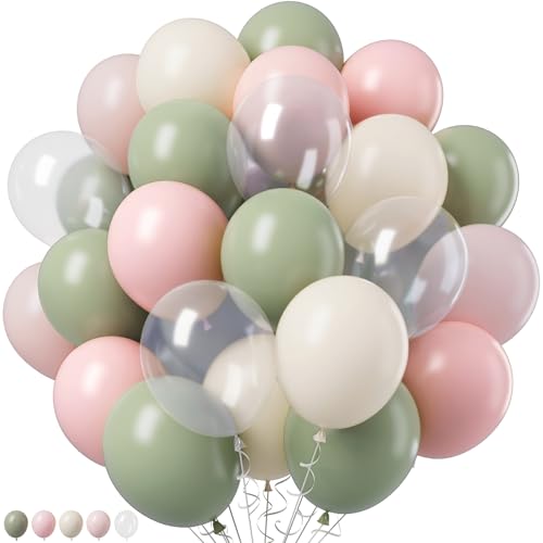 Luftballons in Pastellrosa und Grün Luftballons in Pastellrosa und Grün von Jobkoo