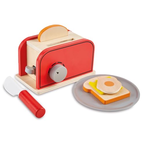JOCCA - Toaster aus Holz mit Zubehör für Jungen und Mädchen | Montessori | Frühstück für Kinder | über 2 Jahre | Spielzeug | Geschenk für Jungen und Mädchen | Spielzeuggerät von Jocca