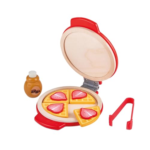 JOCCA - Waffeleisen aus Holz mit Zubehör für Jungen und Mädchen | Montessori Waffeleisen für Kinder | über 2 Jahre | Spielzeug | Geschenk Junge Mädchen | Spielzeuggerät von Jocca