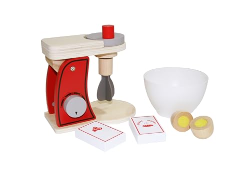 JOCCA Montessori Spielzeug-Mixer aus Holz mit Zubehör für Jungen und Mädchen, Kinderzubehör, ab 2 Jahren, Spielzeug, Geschenk für Jungen und Mädchen, Spielzeuggerät von Jocca
