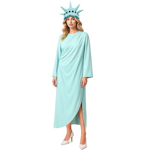 Jococs Freiheitsstatue Kostüm Freiheitsstatue Krone, cyan, L von Jococs