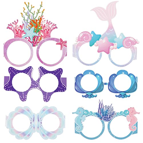 12 Paare Lustige Luau Party Brille,Neuheit Hawaiian Papier Party Brillen Maske für Erwachsene Kinder Partybrille Foto Requisiten Tropische Strand Thema Dekoration Party Maskerade Kostüm Zubehör von Jodsen