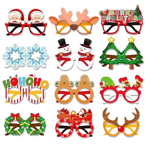 12 Stück Weihnachtsbrille Brille Rahmen lustig Weihnachts Papier Brille Neuheit Weihnachten Foto Requisiten Brillenrahmen Weihnachtsgläser Brille für Weihnachsparty Kostüm Dekoration Kinder Erwachse 12 Stück Weihnachtsbrille Brille Rahmen lustig Weihnachts Papier Brille Neuheit Weihnachten Foto Requisiten Brillenrahmen Weihnachtsgläser Brille für Weihnachsparty Kostüm Dekoration Kinder Erwachse von Jodsen