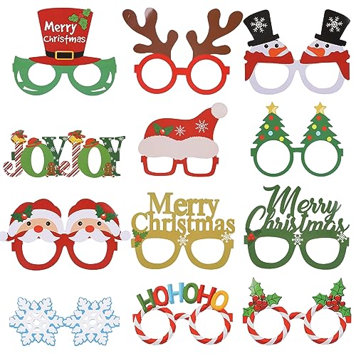 12 Stück Weihnachtsbrille Party Brille Rahmen Weihnachts Papier Brille Neuheit Weihnachten Foto Requisiten Brillenrahmen Weihnachtsgläser Brille für Weihnachsparty Kostüm Dekoration Kinder Erwachse 12 Stück Weihnachtsbrille Party Brille Rahmen Weihnachts Papier Brille Neuheit Weihnachten Foto Requisiten Brillenrahmen Weihnachtsgläser Brille für Weihnachsparty Kostüm Dekoration Kinder Erwachse von Jodsen