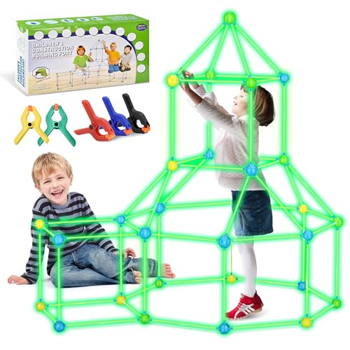 Joellfuner DIY Höhle Bauen Kinder, 100 PCS Im Dunkeln Leuchtendes Konstruktionsspielzeug, Indoor Spielhaus Höhle Kinder Spielzeug, Crazy Forts für Jungen Mädchen Joellfuner DIY Höhle Bauen Kinder, 100 PCS Im Dunkeln Leuchtendes Konstruktionsspielzeug, Indoor Spielhaus Höhle Kinder Spielzeug, Crazy Forts für Jungen Mädchen von Joellfuner