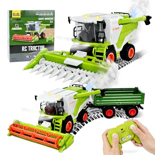 Joellfuner Ferngesteuerter Mähdrescher, RC Bauernhof Harvester Traktor, Mähdrescher mit Licht Ton und Sprühen, Erntetraktor Bauernhof Spielzeug, Mähdrescher Spielzeug für Kinder 3+ Jahren Joellfuner Ferngesteuerter Mähdrescher, RC Bauernhof Harvester Traktor, Mähdrescher mit Licht Ton und Sprühen, Erntetraktor Bauernhof Spielzeug, Mähdrescher Spielzeug für Kinder 3+ Jahren von Joellfuner