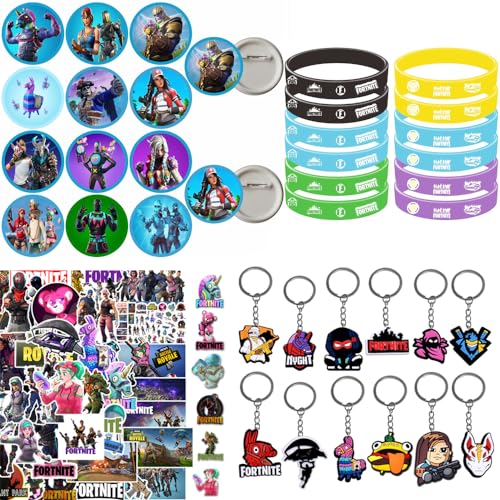 Partytütenfüller, Gamer-Partygeschenke mit Gaming-Schlüsselanhänger, Partytüten, Knopfaufkleber, Partyzubehör, Goodie-Bag-Füllstoffe für Kinder und Jungen Partytütenfüller, Gamer-Partygeschenke mit Gaming-Schlüsselanhänger, Partytüten, Knopfaufkleber, Partyzubehör, Goodie-Bag-Füllstoffe für Kinder und Jungen von Jofiesu