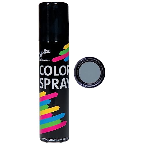 Jofrika 706112 Color Spray, farbiges Haarspray mit intensiver Deckkraft, einfach auswaschbar, grau (100 ml Dose) von Jofrika