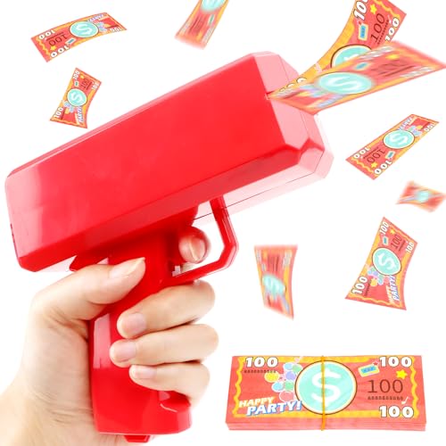 Geldpistole Shooter, Geldpistole für Filme, Prop Gun Make it Rain, Handheld Geldpistole, Geeignet für Party,Hochzeit,Party Spiele, Jungen und Mädchen von Jognee