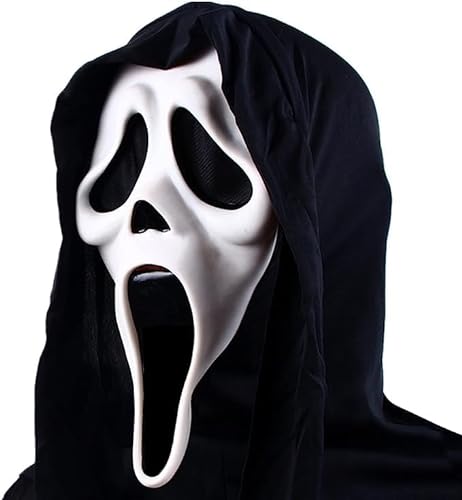 Ghostface Maske Horrorfilm Maske Schrei Maske Party Maske Gruselige Requisiten Halloween Maske Geister Maske Maskerade Kostümzubehör Geeignet Für Horrorpartys (B) von Jognee