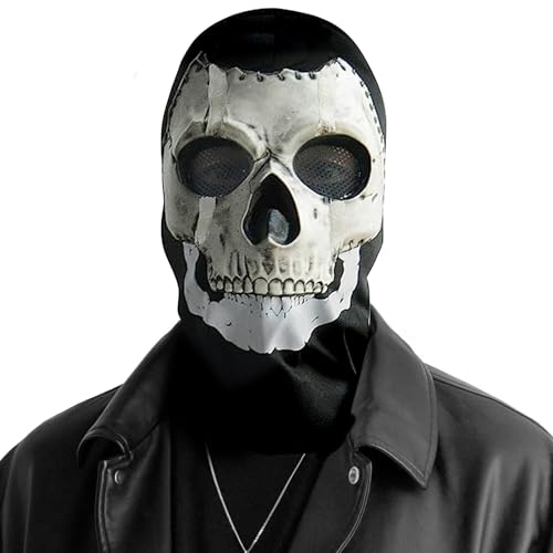Jognee Halloween Maske, Purge-Maske, Halloween Kostüm the Purge Horror Maske Totenkopf Maske, Gruselige Halloween-Maske für Kostümspiele Cosplays Feste und Karneval Partys (B) (A) von Jognee