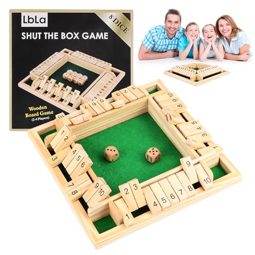 Jognee Shut The Box Spiel,Brettspiel aus Holz,4 Spieler WüRfelspiel aus Holz Board Spielzeug Kolibri Spiel,Klappbrett Brettspiel Familie Reisespiele Kneipenspiele Jognee Shut The Box Spiel,Brettspiel aus Holz,4 Spieler WüRfelspiel aus Holz Board Spielzeug Kolibri Spiel,Klappbrett Brettspiel Familie Reisespiele Kneipenspiele von Jognee