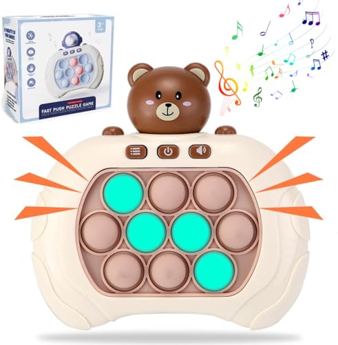 Pop It Fidget Spielzeug, Squeeze Toys, Sensorische Fidget Spielzeug für Kinder, Quick Push Puzzle Spielzeug für Jungen Mädchen (Bear) von Jognee