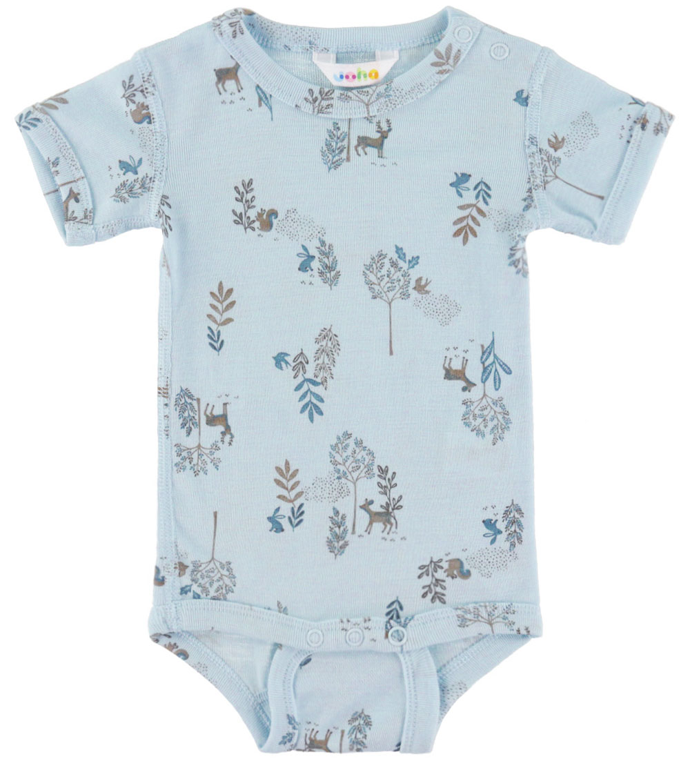 Joha Body k/ä - Wolle/Seide - Blau m. Natur - Joha - 50 - Body K/Ä Joha Body k/ä - Wolle/Seide - Blau m. Natur - Joha - 50 - Body K/Ä von Joha