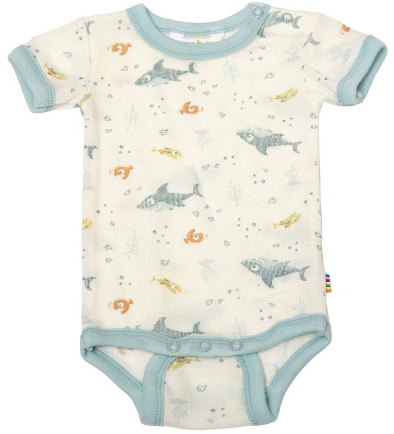 Joha Body k/ä - Wolle - Off White/Mattblau m. Fisch - Joha - 60 - Body K/Ä Joha Body k/ä - Wolle - Off White/Mattblau m. Fisch - Joha - 60 - Body K/Ä von Joha