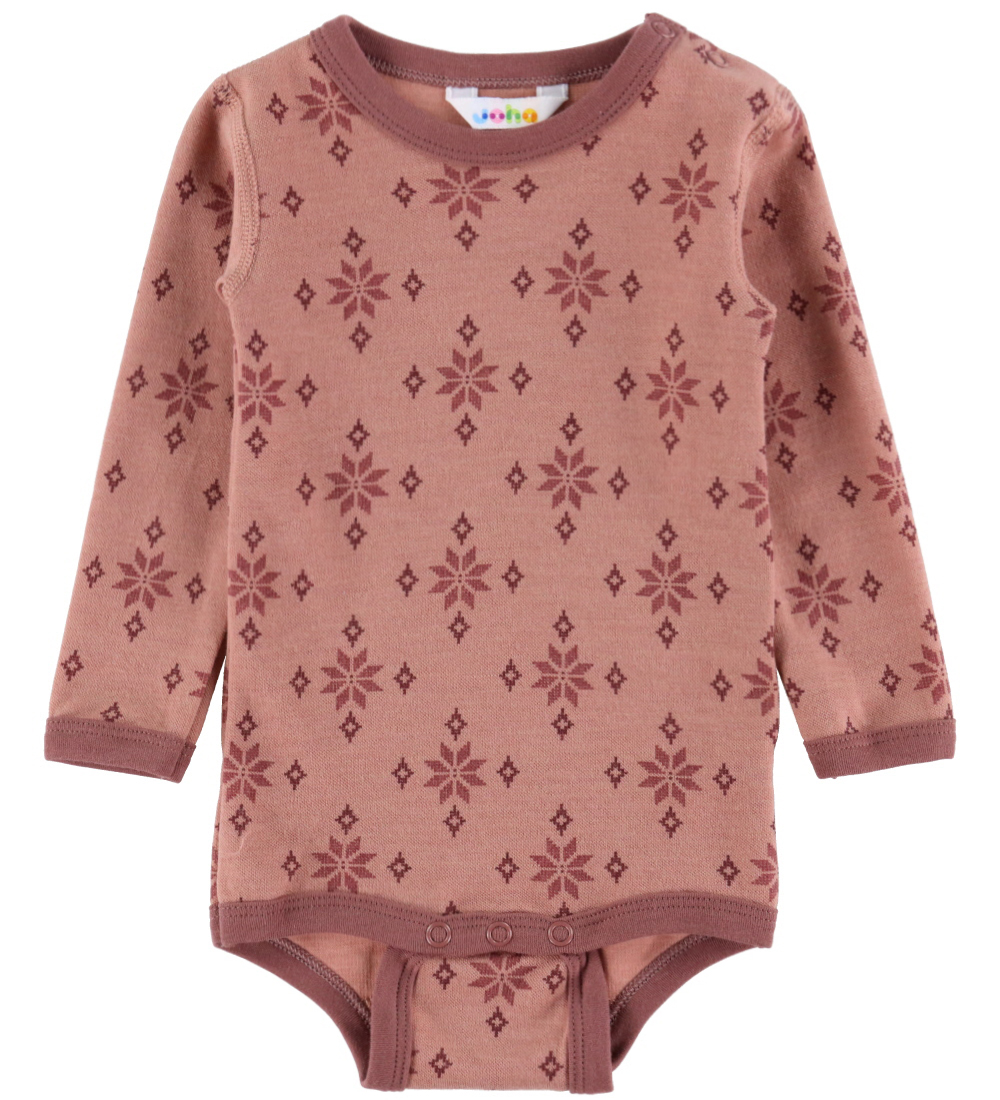 Joha Body l/ä - Wolle/Baumwolle - Rose m. Schneeflocken - Joha - 50 - Body L/Ä Joha Body l/ä - Wolle/Baumwolle - Rose m. Schneeflocken - Joha - 50 - Body L/Ä von Joha