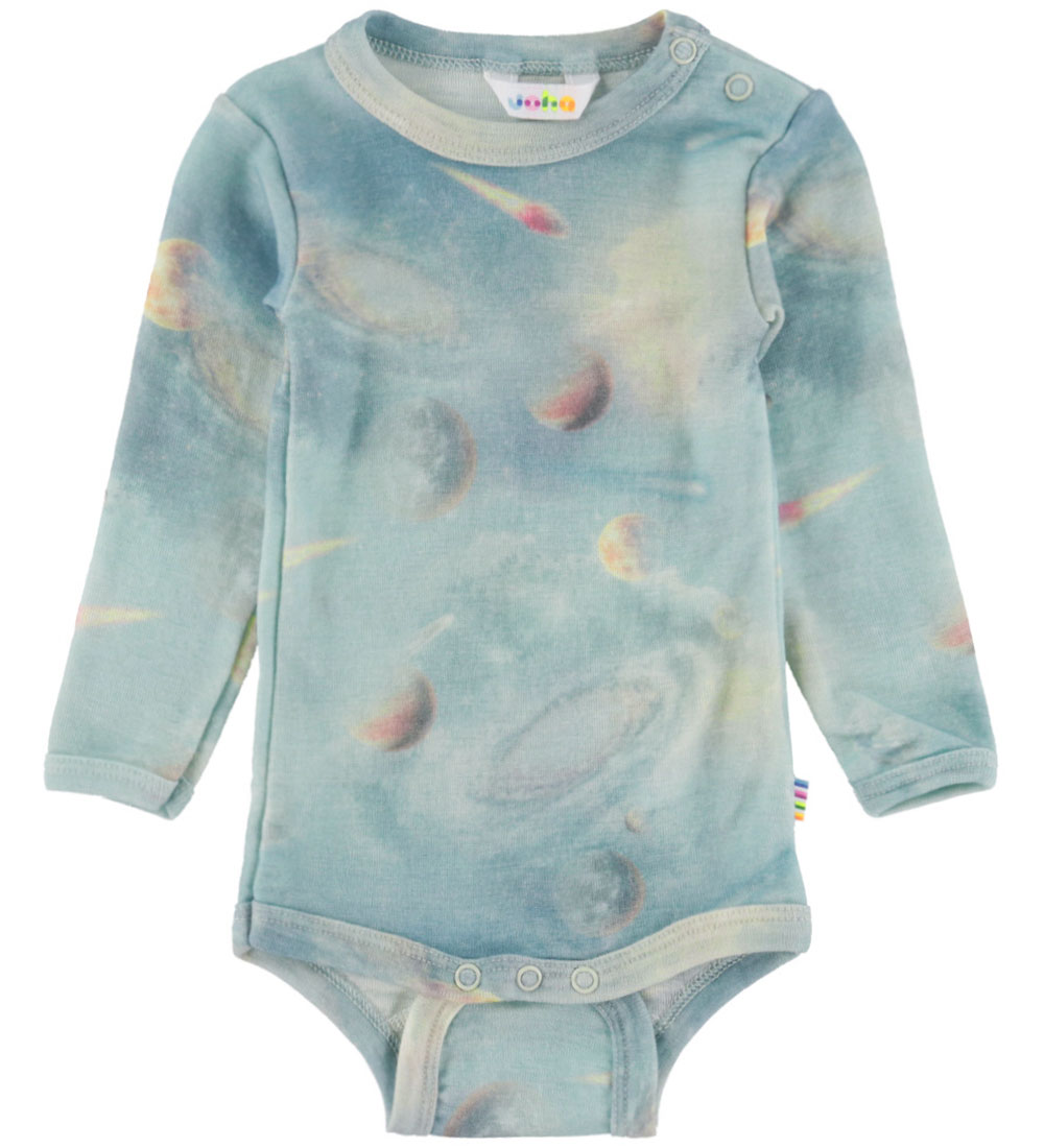 Joha Body l/ä - Wolle - Blau m. Planeten - Joha - 60 - Body L/Ä Joha Body l/ä - Wolle - Blau m. Planeten - Joha - 60 - Body L/Ä von Joha