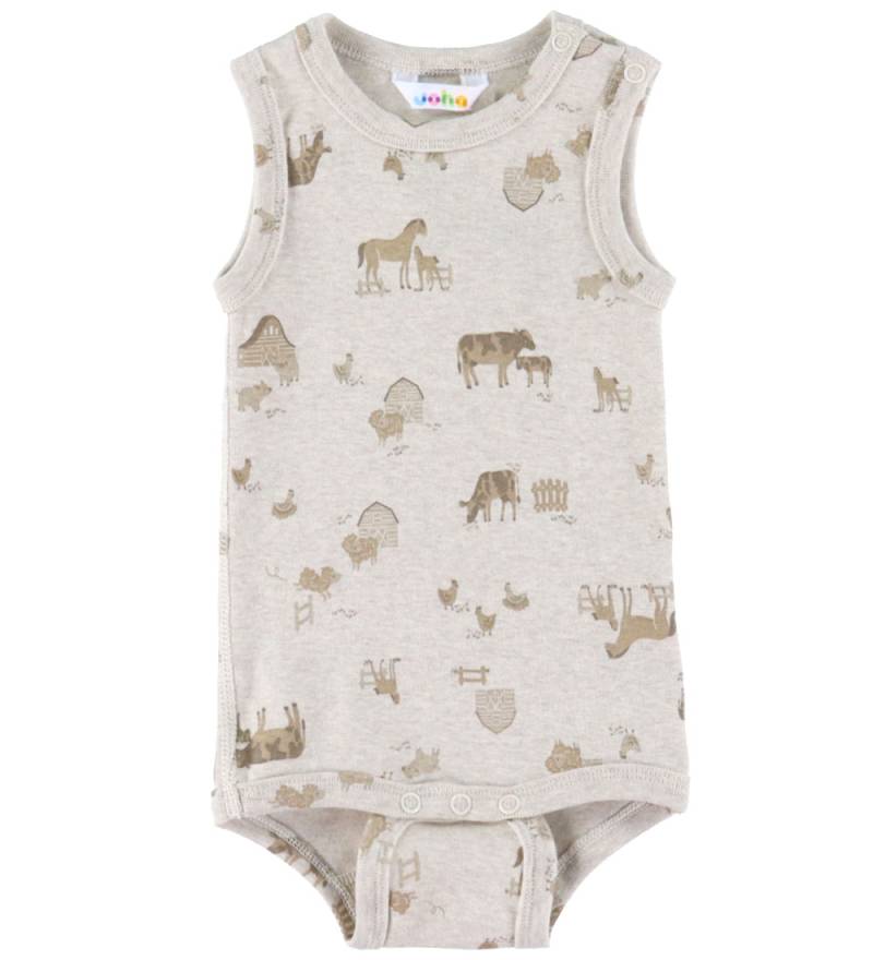 Joha Body ohne Ärmel - Hellbeige m. Bauernhoftiere - Joha - 60 - Body ärmellos Joha Body ohne Ärmel - Hellbeige m. Bauernhoftiere - Joha - 60 - Body ärmellos von Joha