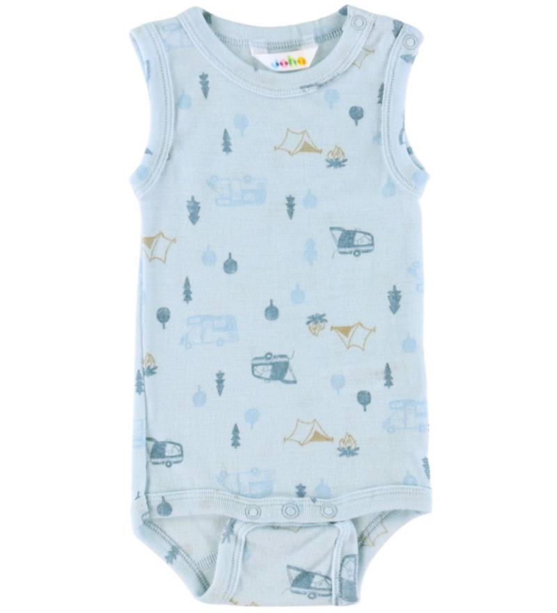 Joha Body ohne Ärmel - Wolle - Hellblau m. Camping - Joha - 100 - Body ärmellos Joha Body ohne Ärmel - Wolle - Hellblau m. Camping - Joha - 100 - Body ärmellos von Joha