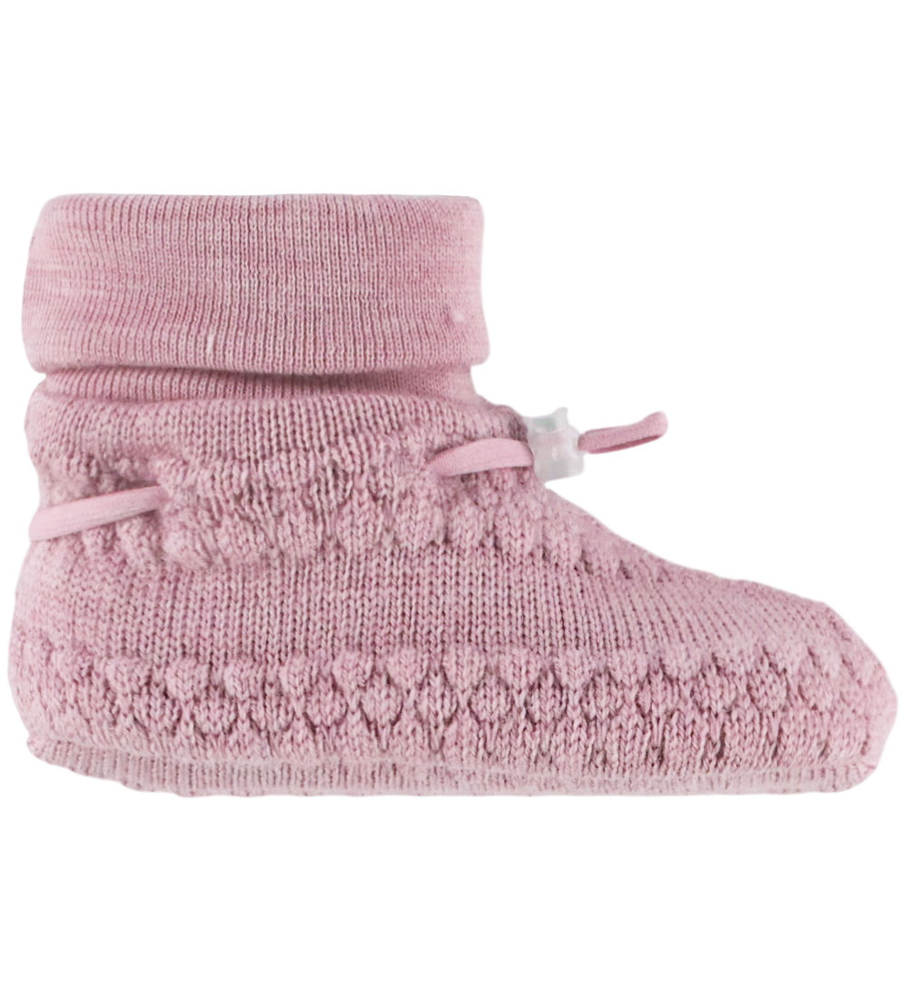 Joha Krabbelschuhe - Strick - Wolle - 2-lagig - Lila - Joha - 90 - Krabbelschuhe von Joha