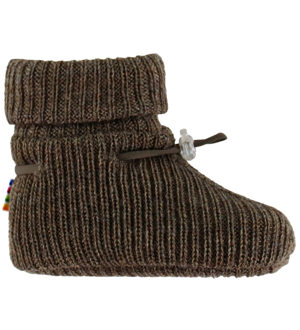 Joha Krabbelschuhe - Wolle - Strick - Braun Meliert - Joha - 60 - Krabbelschuhe Joha Krabbelschuhe - Wolle - Strick - Braun Meliert - Joha - 60 - Krabbelschuhe von Joha