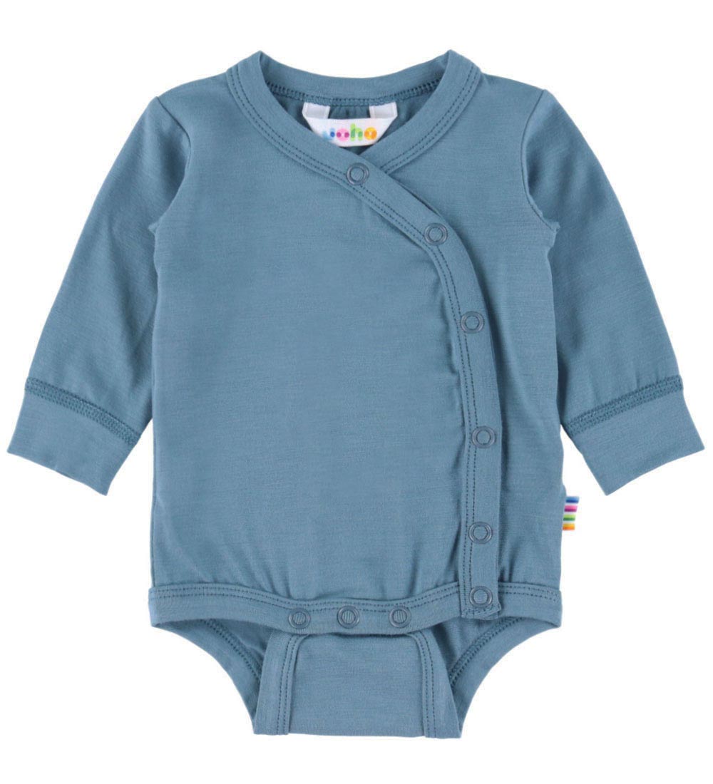 Joha Wickelbody l/ä - Bambus - Blau - Joha - 70 - Body L/Ä Joha Wickelbody l/ä - Bambus - Blau - Joha - 70 - Body L/Ä von Joha