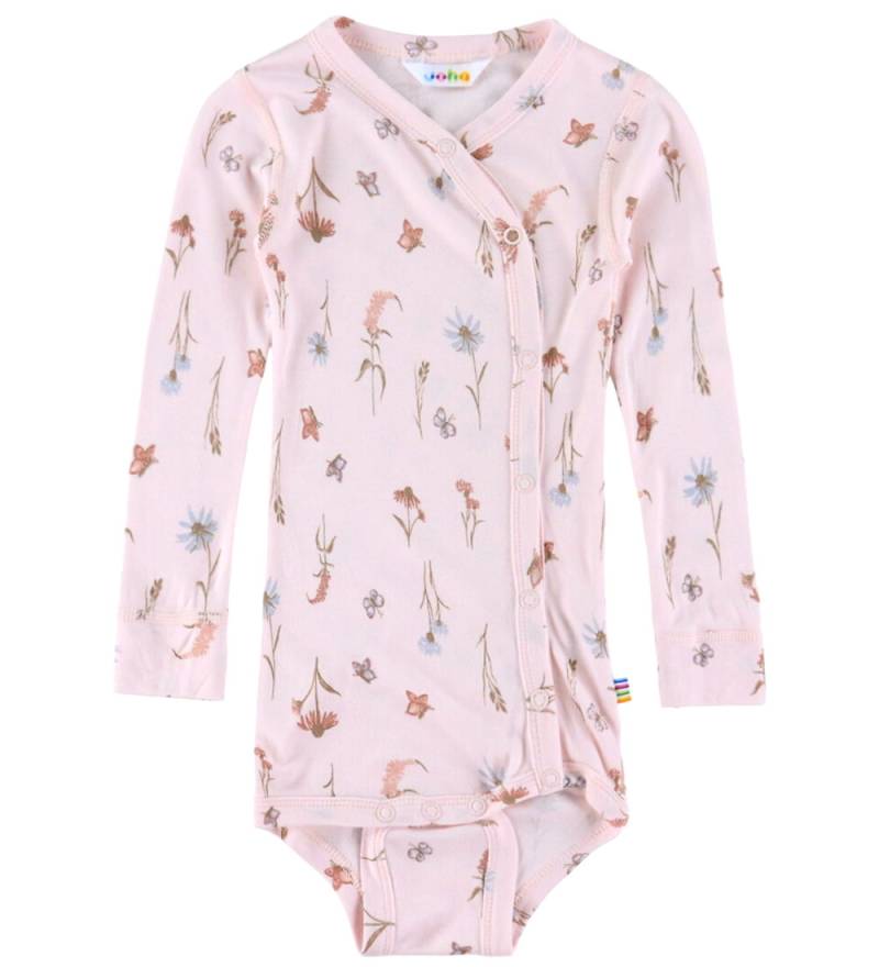 Joha Wickelbody l/ä - Bambus - Rosa m. Blumen - Joha - 50 - Body L/Ä Joha Wickelbody l/ä - Bambus - Rosa m. Blumen - Joha - 50 - Body L/Ä von Joha