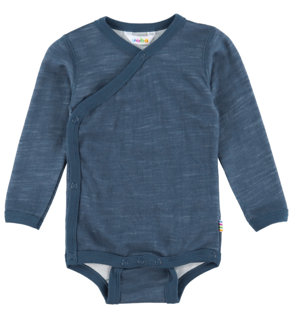 Joha Wickelbody l/ä - Wolle/Bambus - Dark Denim - Joha - 70 - Body L/Ä von Joha