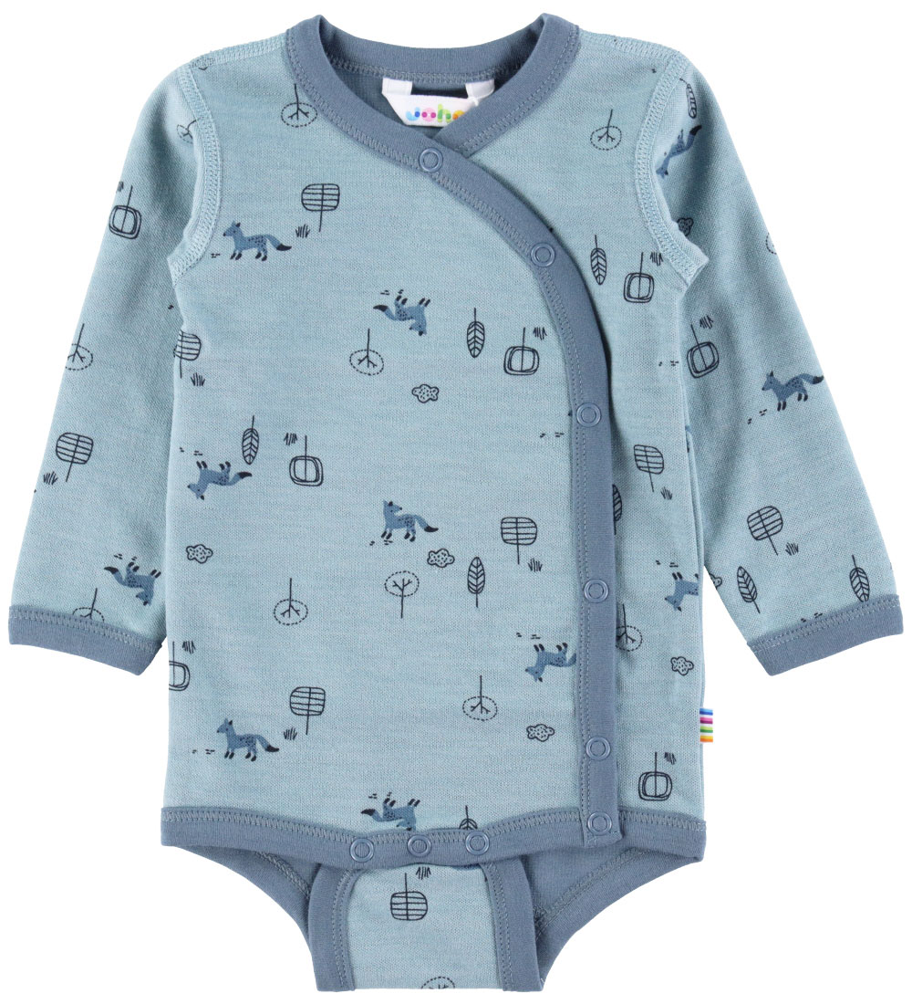Joha Wickelbody l/ä - Wolle/Baumwolle - Blau - Joha - 70 - Body L/Ä Joha Wickelbody l/ä - Wolle/Baumwolle - Blau - Joha - 70 - Body L/Ä von Joha