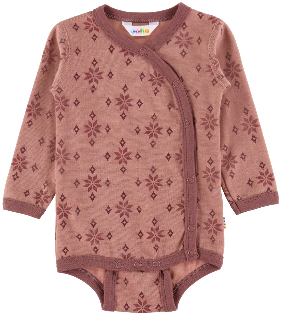 Joha Wickelbody l/ä - Wolle/Baumwolle - Rose m. Schneeflocken - Joha - 70 - Body L/Ä Joha Wickelbody l/ä - Wolle/Baumwolle - Rose m. Schneeflocken - Joha - 70 - Body L/Ä von Joha