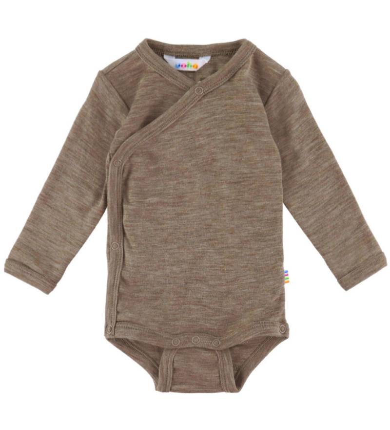 Joha Wickelbody l/ä - Wolle/Seide - Braun - Joha - 50 - Body L/Ä Joha Wickelbody l/ä - Wolle/Seide - Braun - Joha - 50 - Body L/Ä von Joha