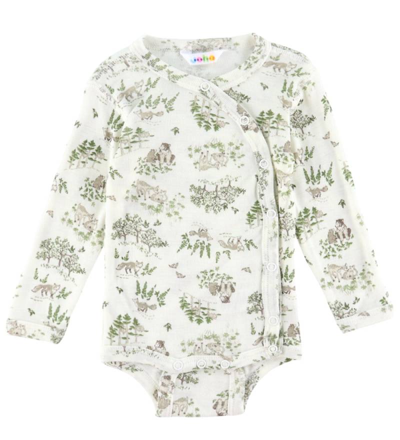 Joha Wickelbody l/ä - Wolle/Seide - Off White m. Bäume - Joha - 60 - Body L/Ä Joha Wickelbody l/ä - Wolle/Seide - Off White m. Bäume - Joha - 60 - Body L/Ä von Joha