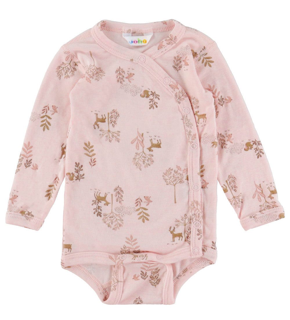 Joha Wickelbody l/ä - Wolle/Seide - Rosa m. Natur - Joha - 80 - Body L/Ä Joha Wickelbody l/ä - Wolle/Seide - Rosa m. Natur - Joha - 80 - Body L/Ä von Joha