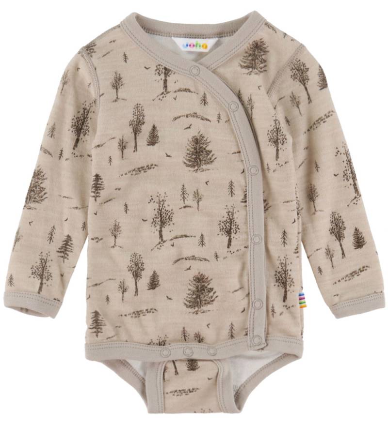 Joha Wickelbody l/ä - Wolle/Viskose - Beige m. Bäume - Joha - 60 - Body L/Ä Joha Wickelbody l/ä - Wolle/Viskose - Beige m. Bäume - Joha - 60 - Body L/Ä von Joha