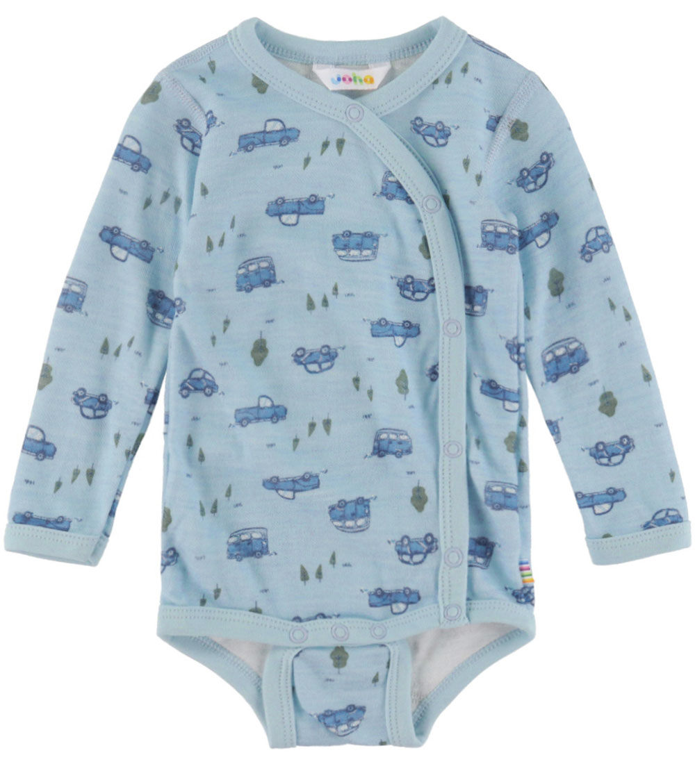 Joha Wickelbody l/ä - Wolle/Viskose - Blau m. Autos - Joha - 70 - Body ärmellos Joha Wickelbody l/ä - Wolle/Viskose - Blau m. Autos - Joha - 70 - Body ärmellos von Joha