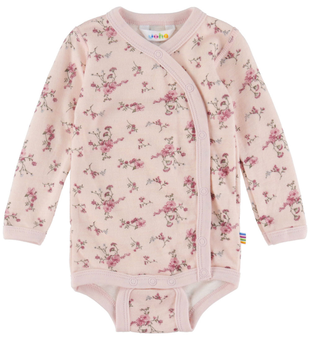 Joha Wickelbody l/ä - Wolle/Viskose - Rosa m. Blumen - Joha - 60 - Body ärmellos Joha Wickelbody l/ä - Wolle/Viskose - Rosa m. Blumen - Joha - 60 - Body ärmellos von Joha