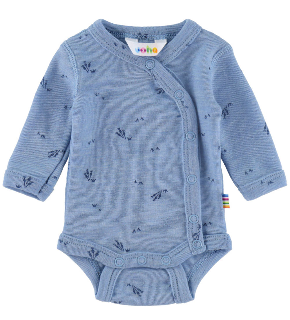 Joha Wickelbody l/ä - Wolle - Blue Melange - Joha - 70 - Body L/Ä Joha Wickelbody l/ä - Wolle - Blue Melange - Joha - 70 - Body L/Ä von Joha