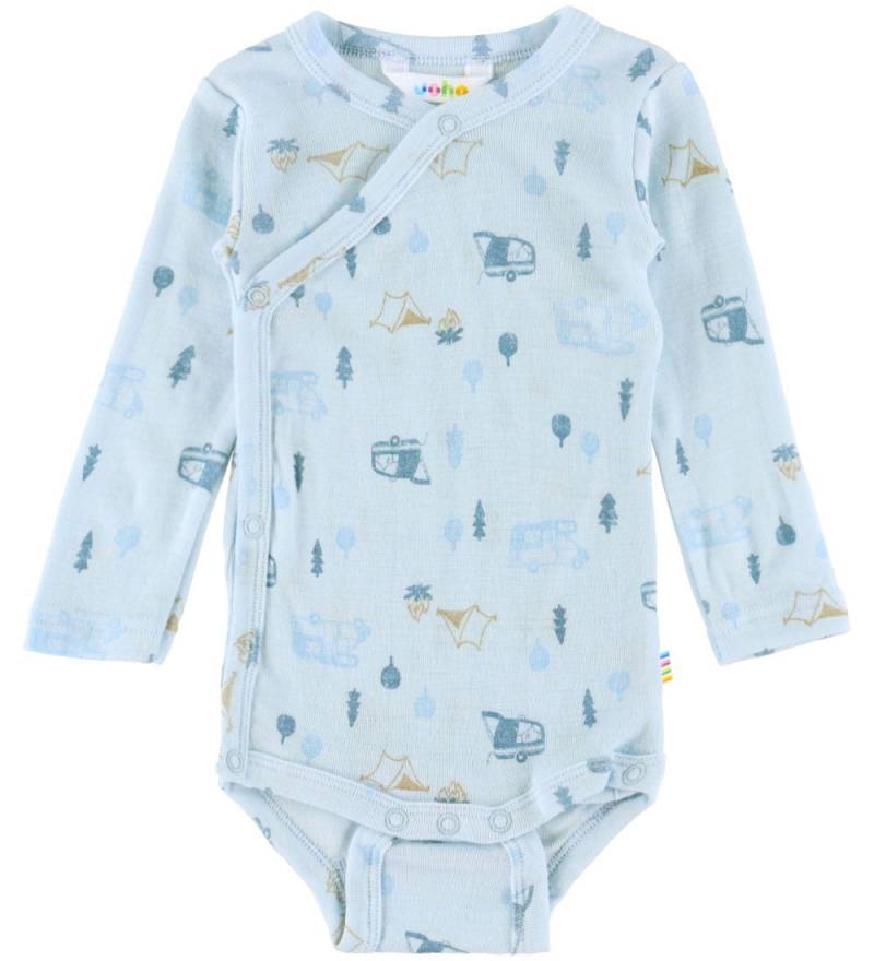 Joha Wickelbody l/ä - Wolle - Hellblau m. Camping - Joha - 40 - Body L/Ä Joha Wickelbody l/ä - Wolle - Hellblau m. Camping - Joha - 40 - Body L/Ä von Joha