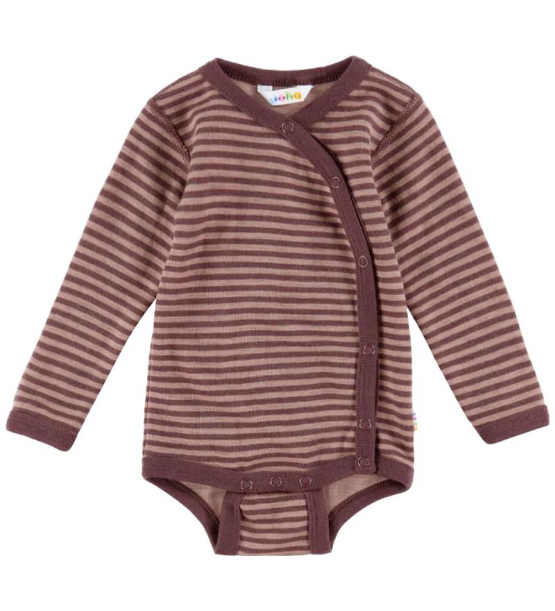 Joha Wickelbody l/ä - Wolle - Rose m. Streifen - Joha - 40 - Body L/Ä Joha Wickelbody l/ä - Wolle - Rose m. Streifen - Joha - 40 - Body L/Ä von Joha
