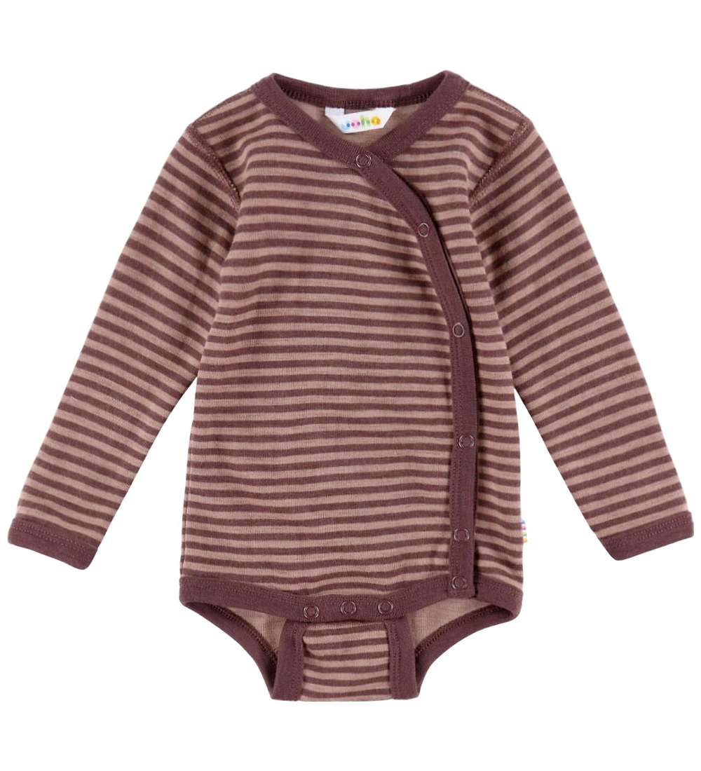 Joha Wickelbody l/ä - Wolle - Rose m. Streifen - Joha - 80 - Body L/Ä Joha Wickelbody l/ä - Wolle - Rose m. Streifen - Joha - 80 - Body L/Ä von Joha