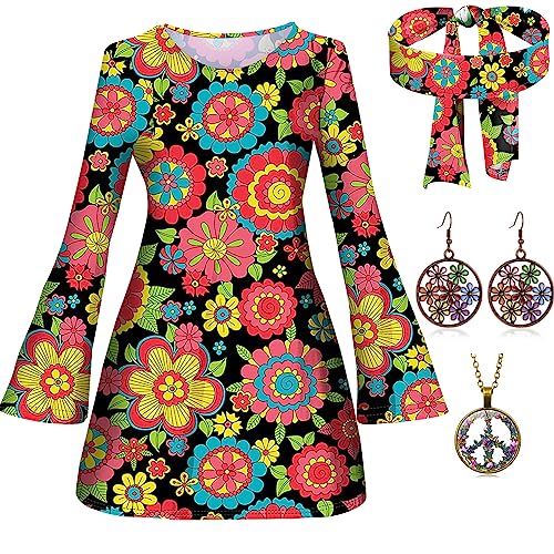 Johiux 4 Stück Hippie Kostüm Damen Set,60 er 70er Jahre Bekleidung Damen,Kostüm Hippie Frau,70er Jahre Kostüm Damen,Hippie Kleid Damen Disco Outfit Faschingskostüm Mädchen für Karneval Party(S) Johiux 4 Stück Hippie Kostüm Damen Set,60 er 70er Jahre Bekleidung Damen,Kostüm Hippie Frau,70er Jahre Kostüm Damen,Hippie Kleid Damen Disco Outfit Faschingskostüm Mädchen für Karneval Party(S) von Johiux