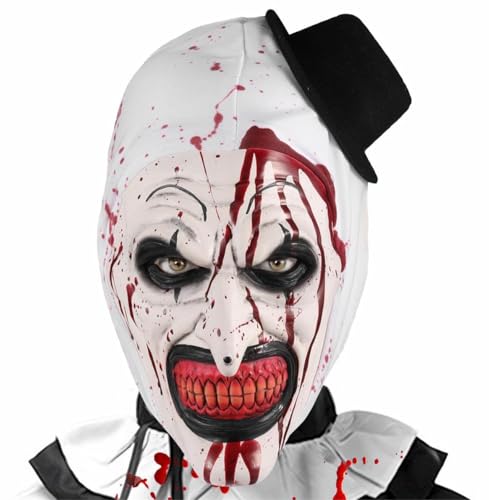 Johiux Halloween Terrifier Maske Kostüm Joker Maske,Art Der Clown Maske für Erwachsene,Scary the Killer Maske für Halloween, Kostümparty, Karneval, Horror-Mottoparty, Faschingsnacht. (Art Deco) von Johiux