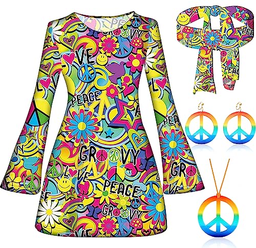 Johiux Hippie Costume Women's Set, 60s 70s Clothing Women, Costume Hippie Woman, 70s Costume Women, Hippie Dress Women's Disco Outfit Fancy Dress Costume Girls for Carnival Party (M) Johiux Hippie Costume Women's Set, 60s 70s Clothing Women, Costume Hippie Woman, 70s Costume Women, Hippie Dress Women's Disco Outfit Fancy Dress Costume Girls for Carnival Party (M) von Johiux