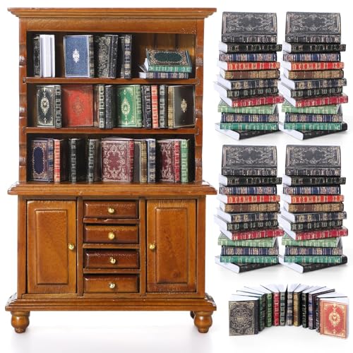 Johiux Wichtel Zubehör Weihnachten,1:12 Miniatur-Puppenhausbücher und 1 Miniatur-Holzbuchregal Puppenhaus Zubehör,Miniatur Zubehör Bücherregal Bücher Miniatur Bibliothek Dekoration. Johiux Wichtel Zubehör Weihnachten,1:12 Miniatur-Puppenhausbücher und 1 Miniatur-Holzbuchregal Puppenhaus Zubehör,Miniatur Zubehör Bücherregal Bücher Miniatur Bibliothek Dekoration. von Johiux