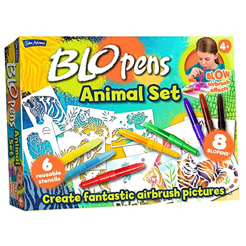 John Adams , BLOPENS Animals Activity Set: Blow Airbrush Effects, Arts & Crafts, Ages 4+ von John Adams