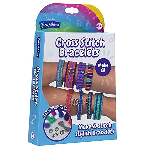 John Adams , Cross Stitch Bracelets Craft Kit: make and stitch 8 stylish bracelets, Arts & Crafts, Ages 6+ von John Adams