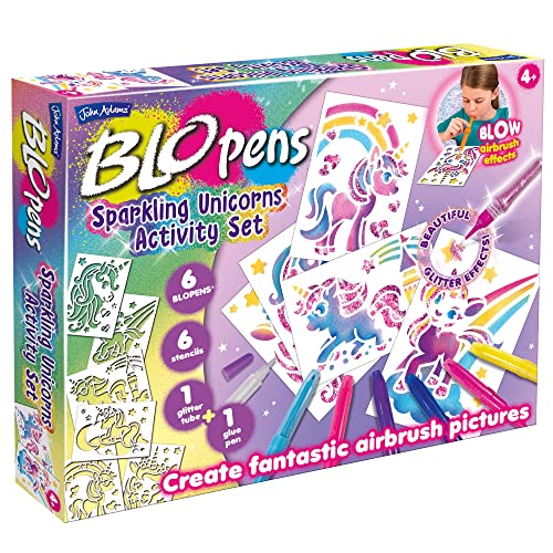 John Adams , BLOPENS Sparkling Unicorn Activity Set: Create fantastic airbrush pictures, Arts & crafts, Ages 4+ von Blopens