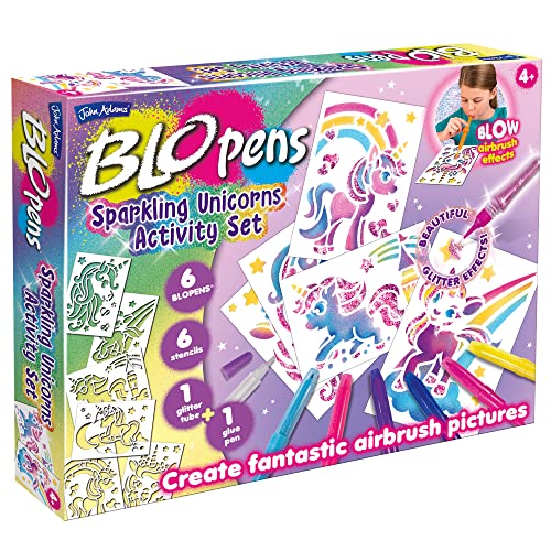 John Adams , BLOPENS Sparkling Unicorn Activity Set: Create fantastic airbrush pictures, Arts & crafts, Ages 4+ von John Adams