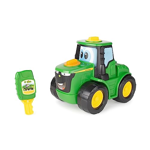 John Deere Key-n-Go Johnny Tractor - Interactive Toy Tractor with 15 Features - Drives, Lights Up, Makes Sounds, Changes Faces - +18 Month Toddler Toys - Educational Preschool Boys Toys & Girls Toys von JOHN DEERE